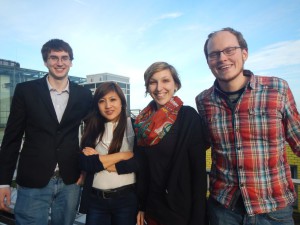 Speaker Picture, from left to right: Nicholas Engel (HeJu Speaker 2014), Xixi Feng (Stearing Group PhDnet), Meike Köhler (HeJu Speaker 2015) and Daniel Neumann (HeJu Speaker 2015)